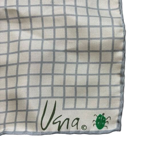 RARE Vintage Late 60’s Vera Neumann Brand Green and Ivory Floral Scarf‎ - Picture 2 of 8